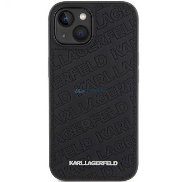 Husa Karl Lagerfeld Quilted K Pattern pentru iPhone 15 Plus / 14 Plus - neagra