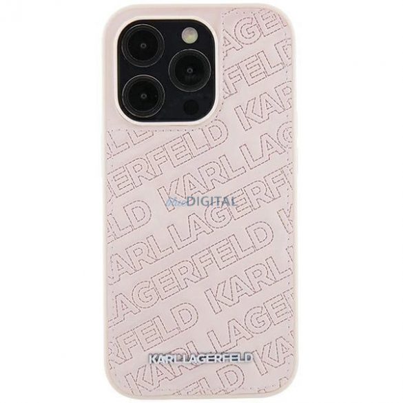 Husa Karl Lagerfeld Quilted K Pattern pentru iPhone 15 - roz