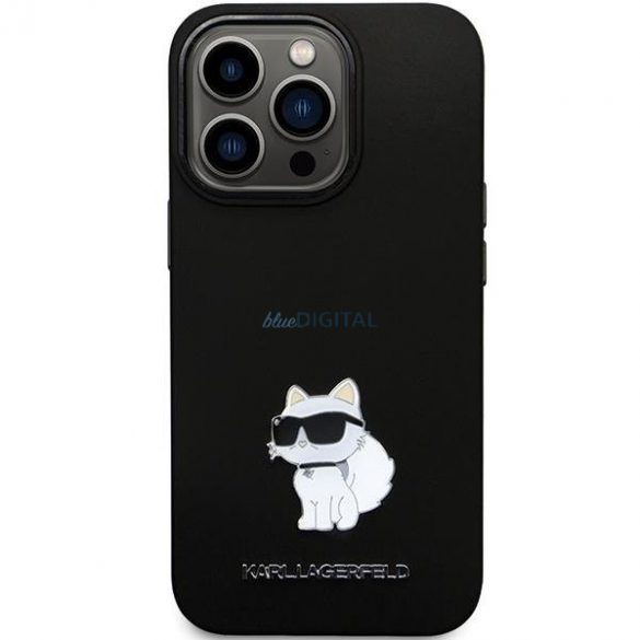 Husa Karl Lagerfeld KLHCP13LSMHCNPK pentru iPhone 13 Pro / 13 - negru silicon C Metal Pin