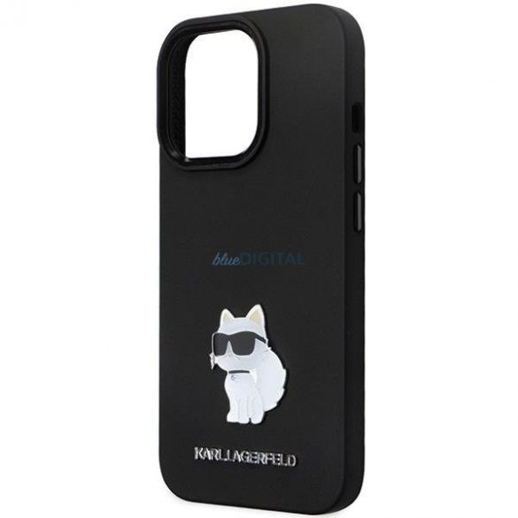 Husa Karl Lagerfeld KLHCP13LSMHCNPK pentru iPhone 13 Pro / 13 - negru silicon C Metal Pin