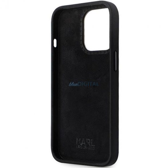 Husa Karl Lagerfeld KLHCP13LSMHCNPK pentru iPhone 13 Pro / 13 - negru silicon C Metal Pin