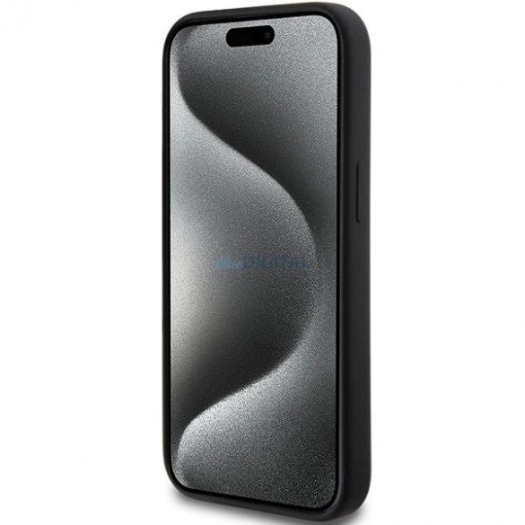 Husa Karl Script din silicon Karl Lagerfeld pentru iPhone 15 - neagra