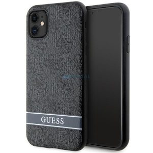 Husă rigidă Guess GUHCN61P4SNK pentru iPhone 11 / Xr gri/gri 4G Stripe