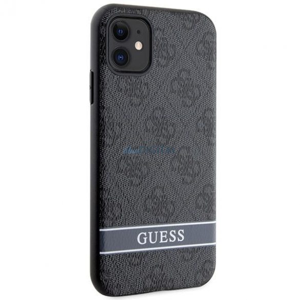 Husă rigidă Guess GUHCN61P4SNK pentru iPhone 11 / Xr gri/gri 4G Stripe