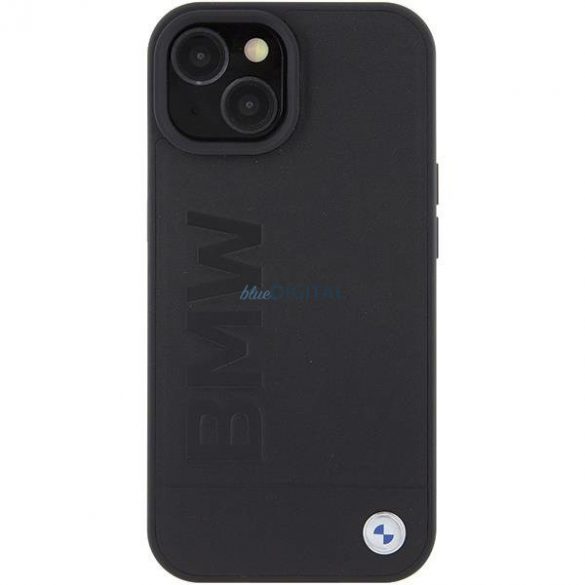 Etui BWM Leather Hot Stamp pentru iPhone 15 - zarne