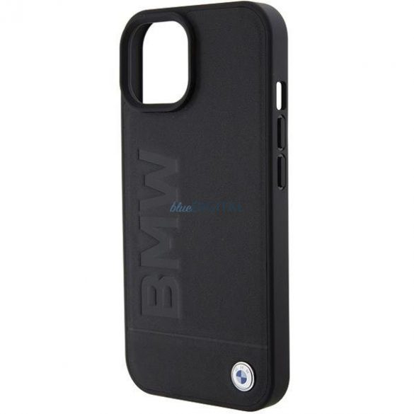 Etui BWM Leather Hot Stamp pentru iPhone 15 - zarne