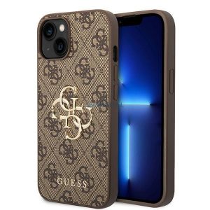 Guess GUHCP15S4GMGBR iPhone 15 6.1" maro/maro husă rigidă 4G Big Metal Logo