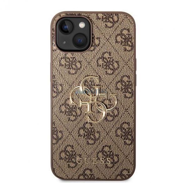 Guess GUHCP15S4GMGBR iPhone 15 6.1" maro/maro husă rigidă 4G Big Metal Logo