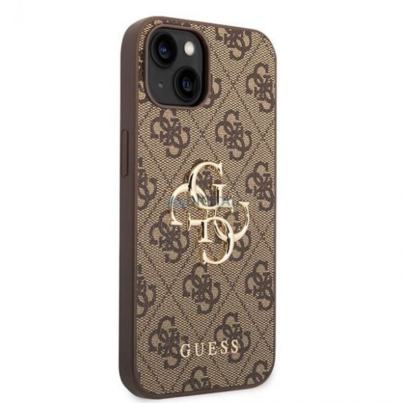 Guess GUHCP15S4GMGBR iPhone 15 6.1" maro/maro husă rigidă 4G Big Metal Logo