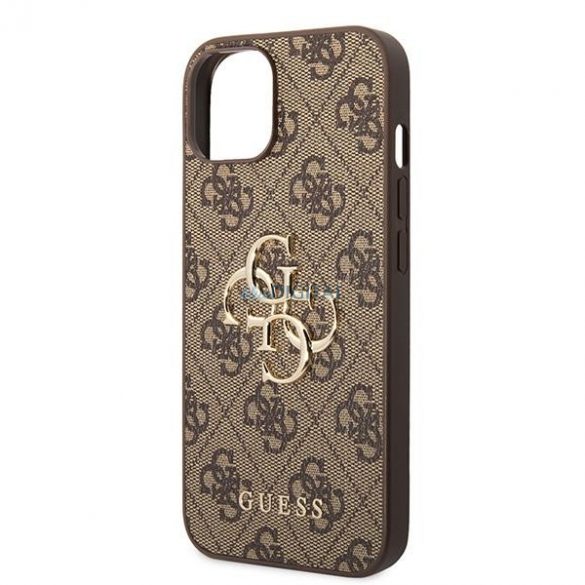 Guess GUHCP15S4GMGBR iPhone 15 6.1" maro/maro husă rigidă 4G Big Metal Logo