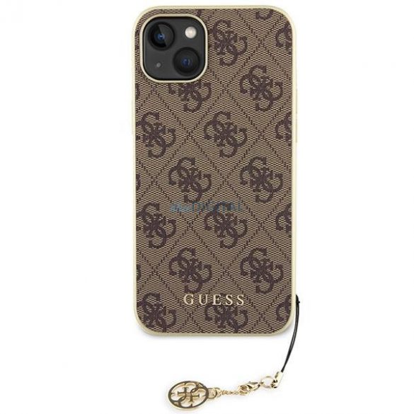 Guess GUHCP15SGF4GBR iPhone 15 6.1" maro/maro husă rigidă 4G Charms Collection