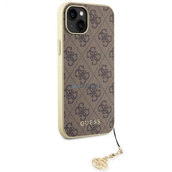 Guess GUHCP15SGF4GBR iPhone 15 6.1" maro/maro husă rigidă 4G Charms Collection