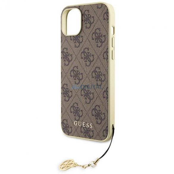 Guess GUHCP15SGF4GBR iPhone 15 6.1" maro/maro husă rigidă 4G Charms Collection