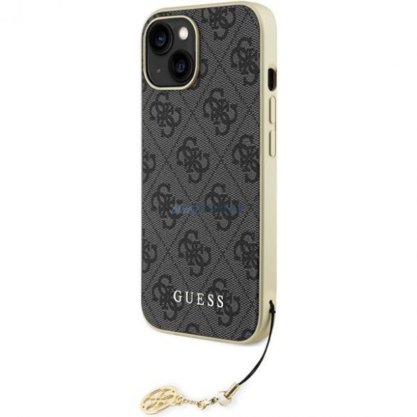 Guess GUHCP15SGF4GGR iPhone 15 6.1" szary/gri carcasă rigidă 4G Charms Collection