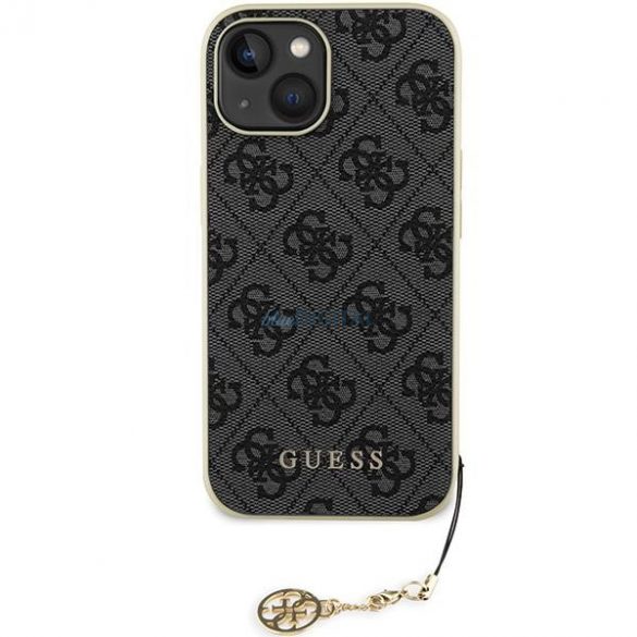 Guess GUHCP15SGF4GGR iPhone 15 6.1" szary/gri carcasă rigidă 4G Charms Collection