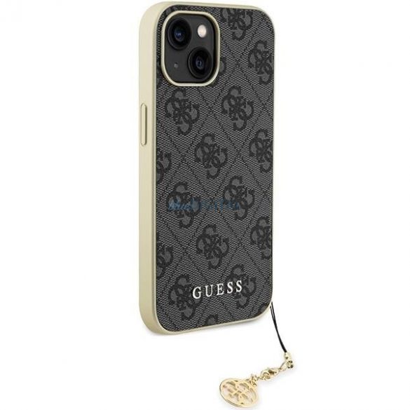 Guess GUHCP15SGF4GGR iPhone 15 6.1" szary/gri carcasă rigidă 4G Charms Collection