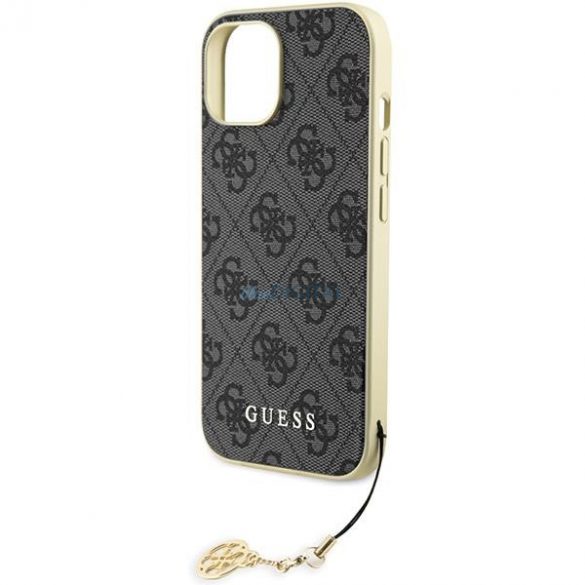 Guess GUHCP15SGF4GGR iPhone 15 6.1" szary/gri carcasă rigidă 4G Charms Collection