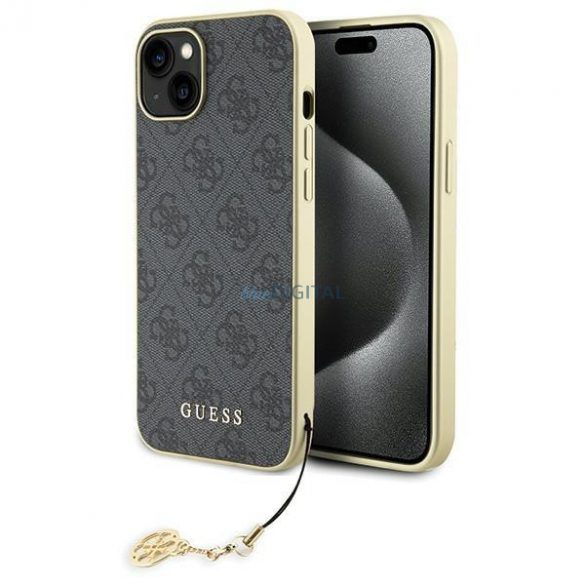 Guess GUHCP15MGF4GGR iPhone 15 Plus 6,7" husă szary/gri 4G Charms Collection