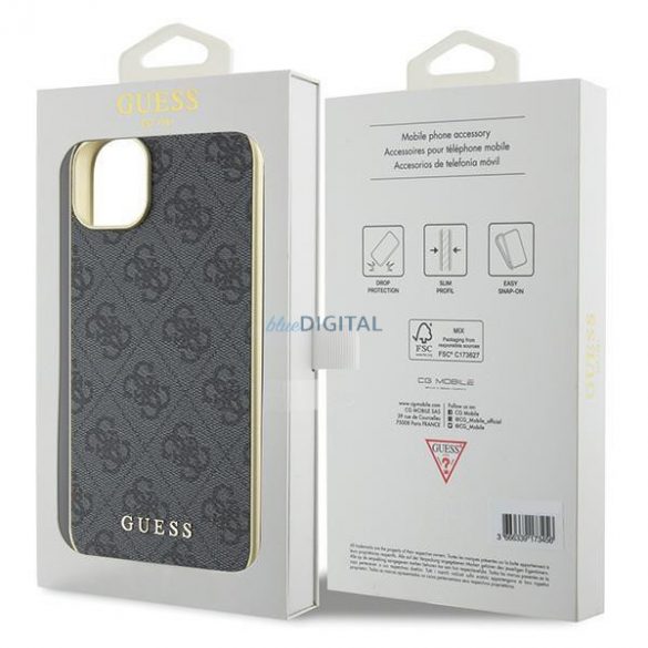 Guess GUHCP15MGF4GGR iPhone 15 Plus 6,7" husă szary/gri 4G Charms Collection