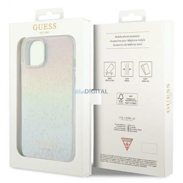 Husă Guess IML Faceted Mirror Disco Iridescent pentru iPhone 12/12 Pro - multicolor