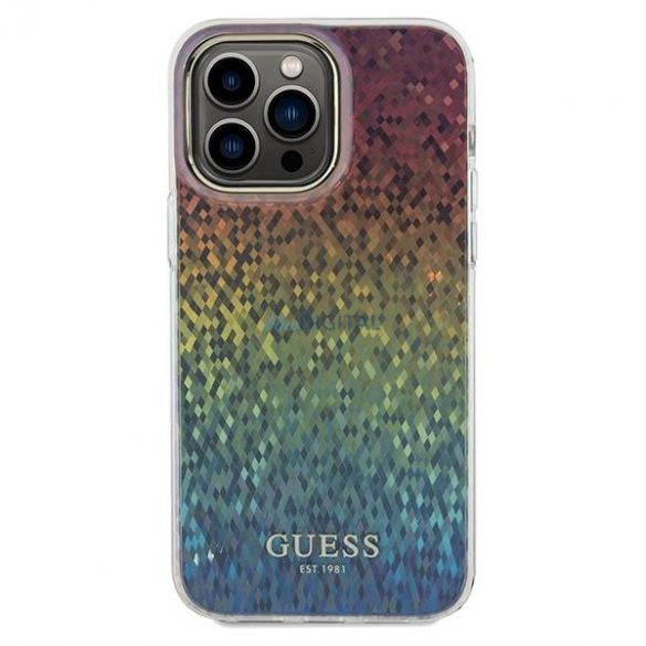 Husă Guess IML Faceted Mirror Disco Iridescent pentru iPhone 13 Pro / 13 - multicolor