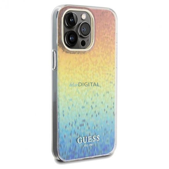 Husă Guess IML Faceted Mirror Disco Iridescent pentru iPhone 13 Pro / 13 - multicolor