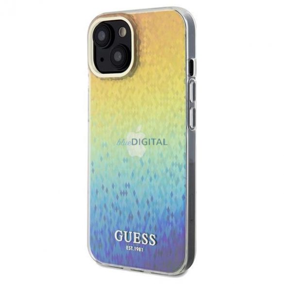 Husă Guess IML Faceted Mirror Disco Iridescent pentru iPhone 14 / 15 / 13 - multicolor