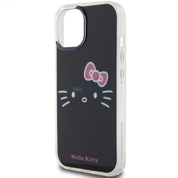 Husa Hello Kitty IML Kitty Face pentru iPhone 15 - neagra