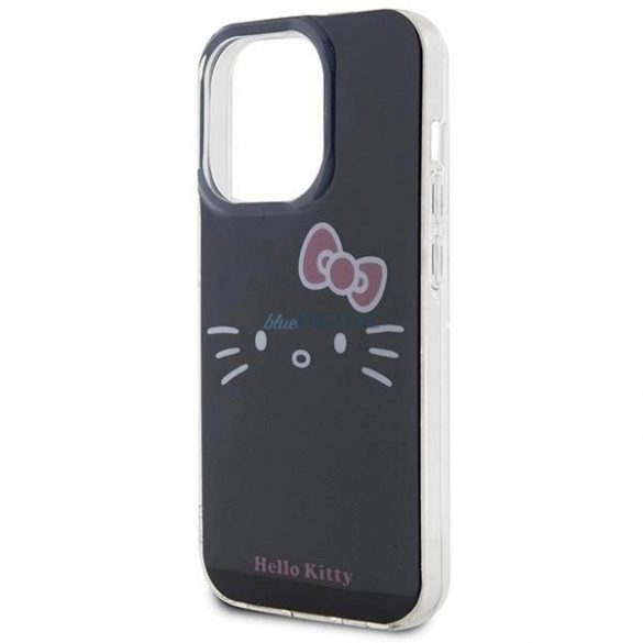 Husa Hello Kitty IML Kitty Face pentru iPhone 15 Pro - neagra