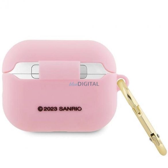 Husă Hello Kitty din silicon 3D Kitty Head pentru AirPods Pro 2 (2022/2023) - roz