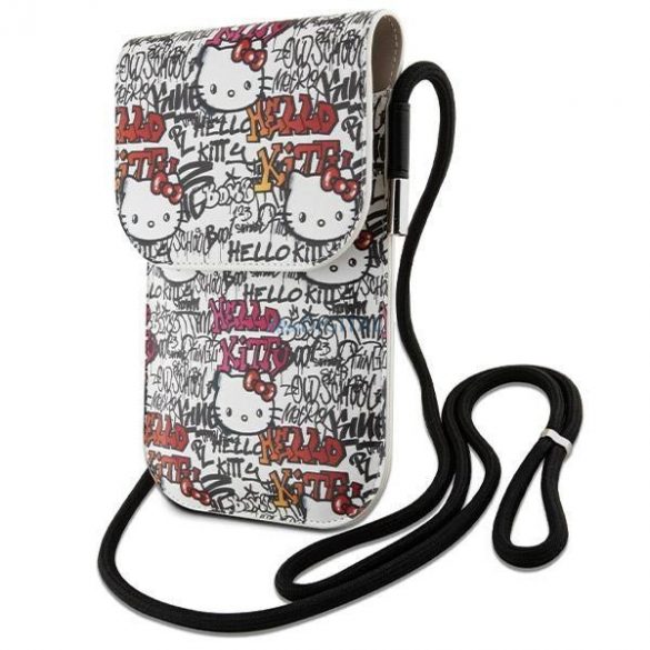 Geanta Hello Kitty Leather Tags Graffiti Cord - bej