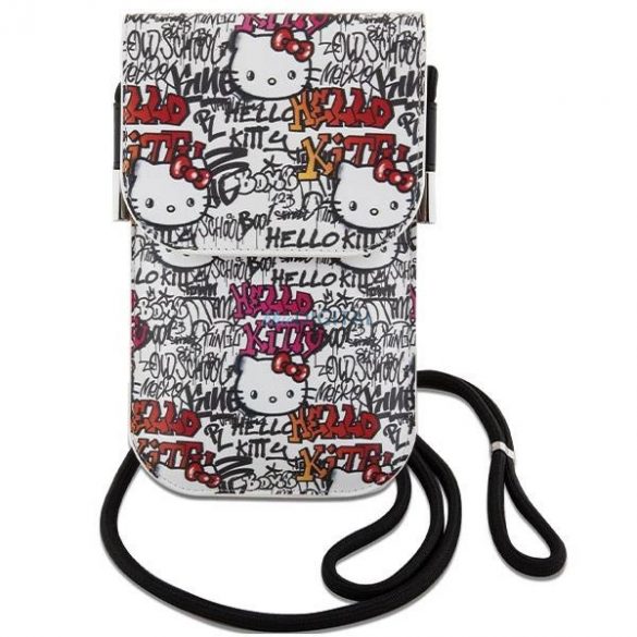 Geanta Hello Kitty Leather Tags Graffiti Cord - bej