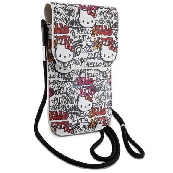 Geanta Hello Kitty Leather Tags Graffiti Cord - bej