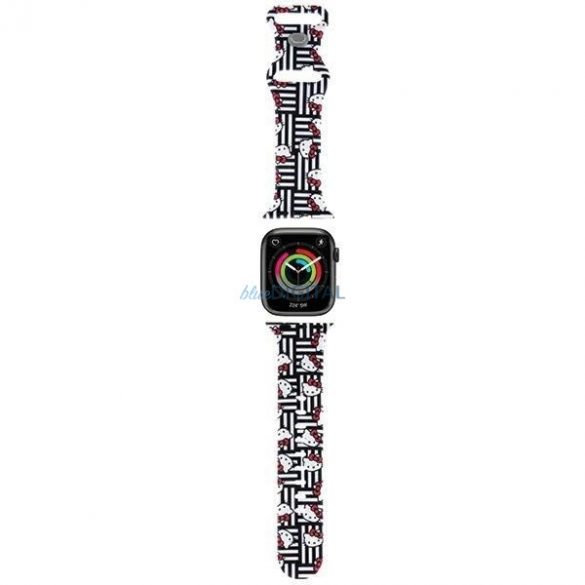 Curea din silicon Hello Kitty pentru Apple Watch 38/40/41 mm - negru