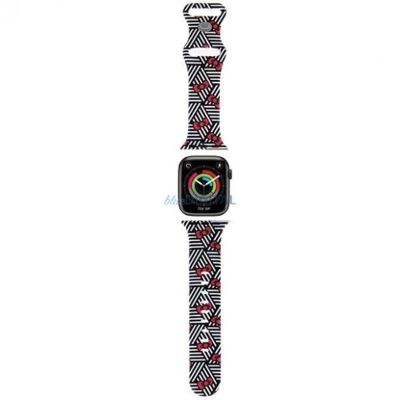 Curea din silicon Hello Kitty pentru Apple Watch 38/40/41 mm - negru