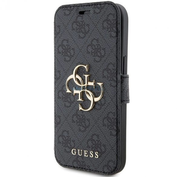 Husa Guess 4G Metal Logo pentru iPhone 15 / 14 / 13 - gri