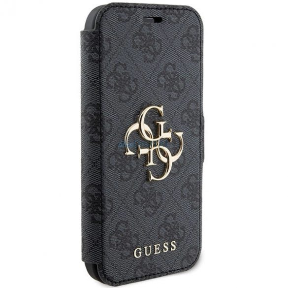 Husa Guess 4G Metal Logo pentru iPhone 15 / 14 / 13 - gri