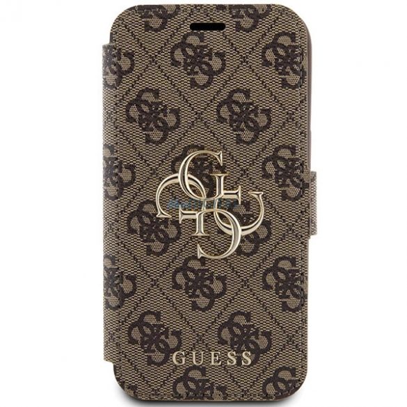 Husa Guess 4G Metal Logo pentru iPhone 15 / 14 / 13 - maro