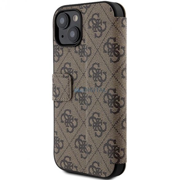 Husa Guess 4G Metal Logo pentru iPhone 15 / 14 / 13 - maro