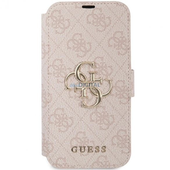 Husa Guess 4G Metal Logo pentru iPhone 15 / 14 / 13 - roz