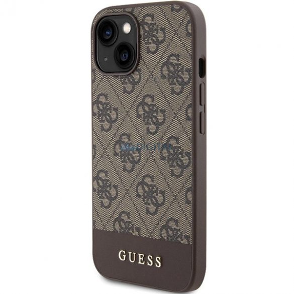 Husa Guess 4G Stripe Collection pentru iPhone 15 / 14 / 13 - maro