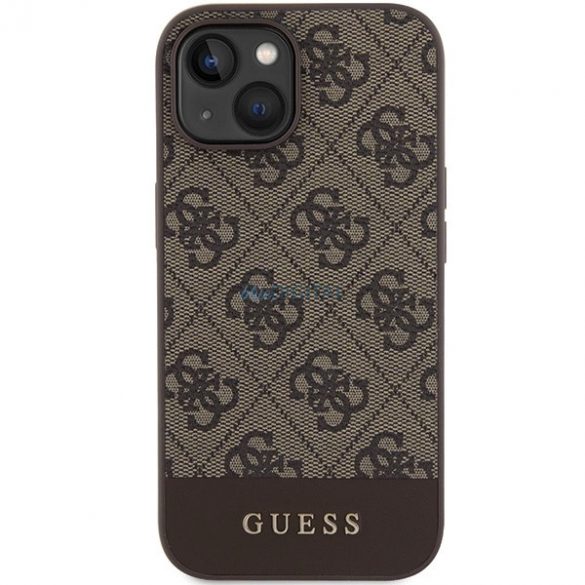 Husa Guess 4G Stripe Collection pentru iPhone 15 / 14 / 13 - maro