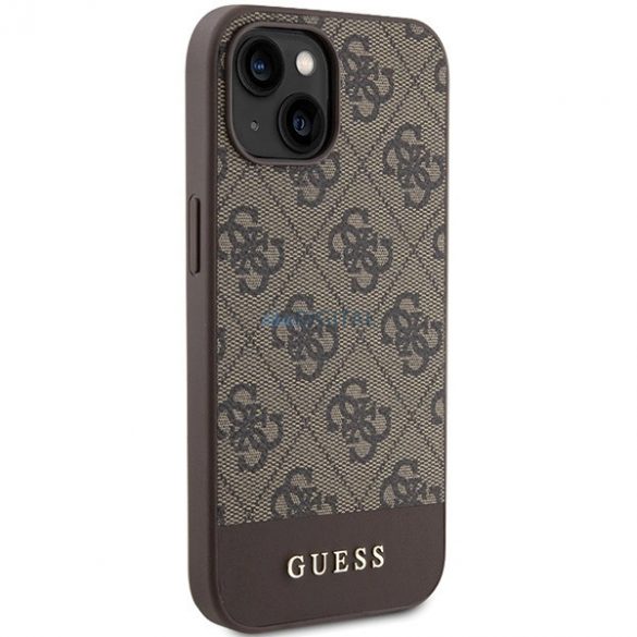 Husa Guess 4G Stripe Collection pentru iPhone 15 / 14 / 13 - maro