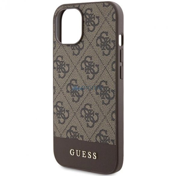 Husa Guess 4G Stripe Collection pentru iPhone 15 / 14 / 13 - maro