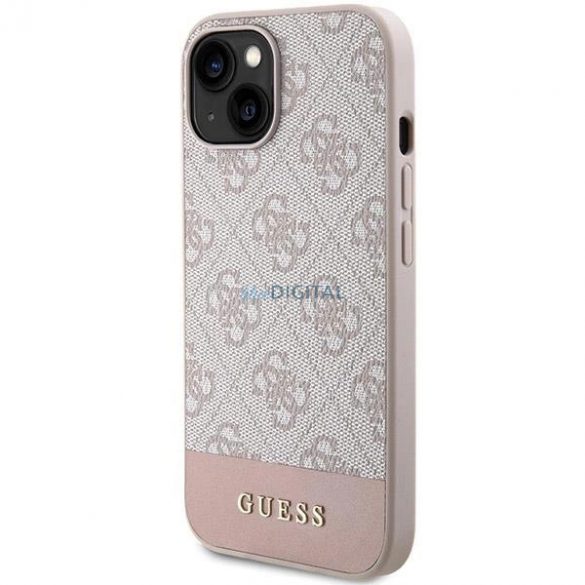 Husa Guess 4G Stripe Collection pentru iPhone 15 / 14 / 13 - roz