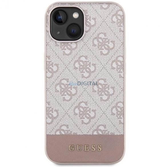 Husa Guess 4G Stripe Collection pentru iPhone 15 / 14 / 13 - roz