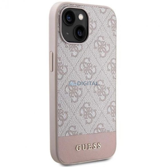 Husa Guess 4G Stripe Collection pentru iPhone 15 / 14 / 13 - roz