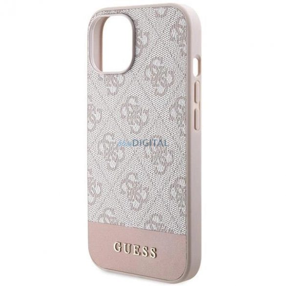 Husa Guess 4G Stripe Collection pentru iPhone 15 / 14 / 13 - roz