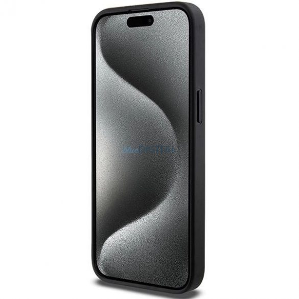 Husa Karl Lagerfeld Gripstand Saffiano Choupette Pins pentru iPhone 13 Pro / 13 - Negru