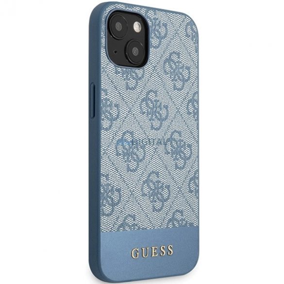 Husa Guess 4G Stripe Collection pentru iPhone 15 / 14 / 13 - albastra